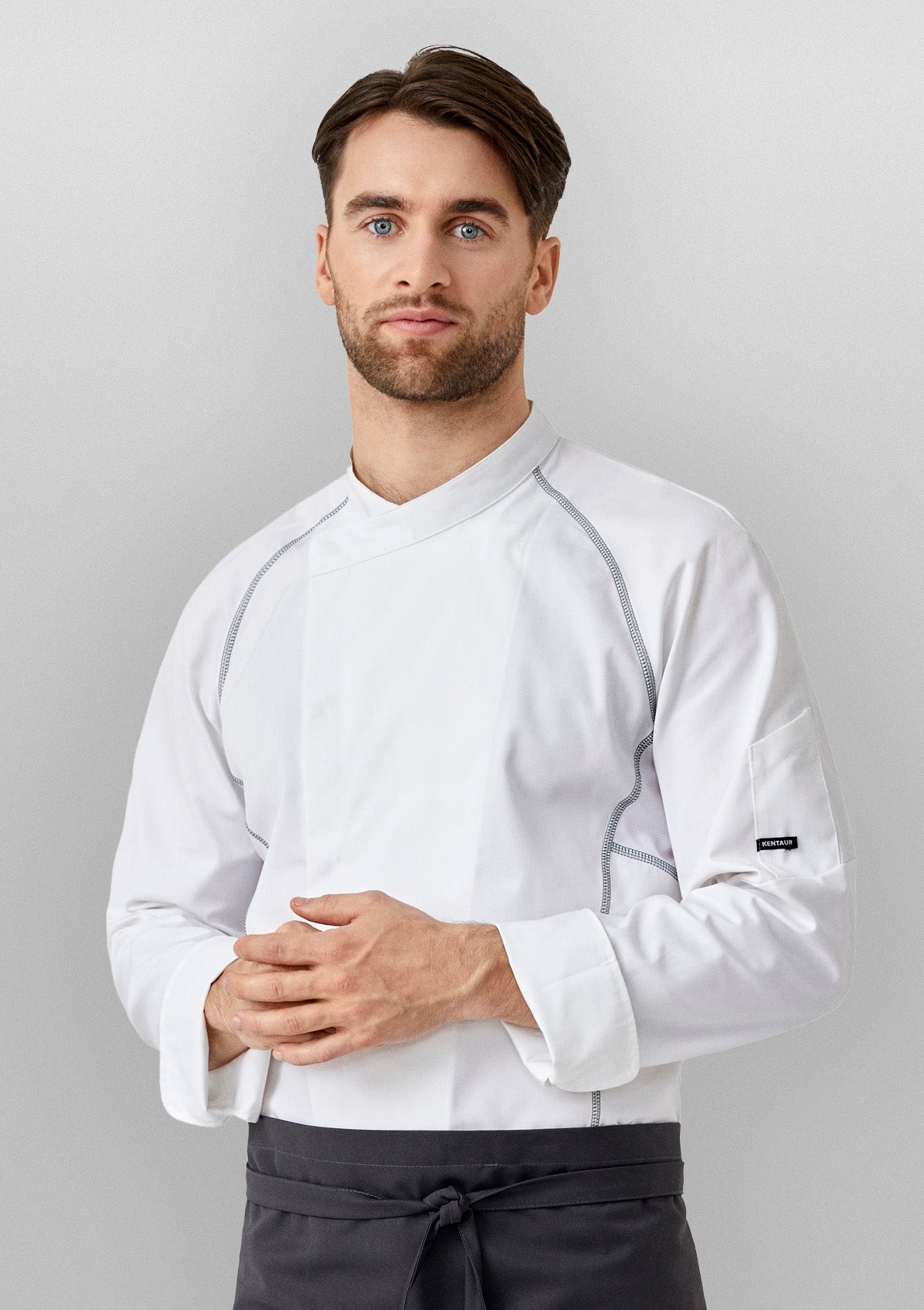 Sporty Chef Jacket with Flatlock Long Sleeves Unisex | Kentaur