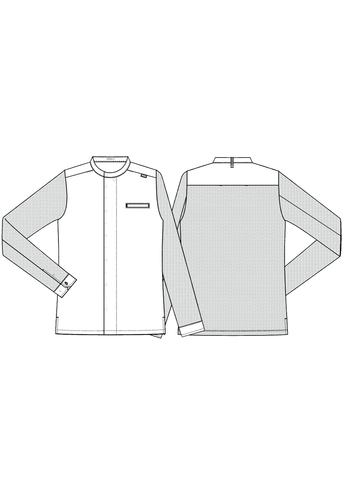 Camicia piqué da Chef e servizio a maniche lunghe unisex