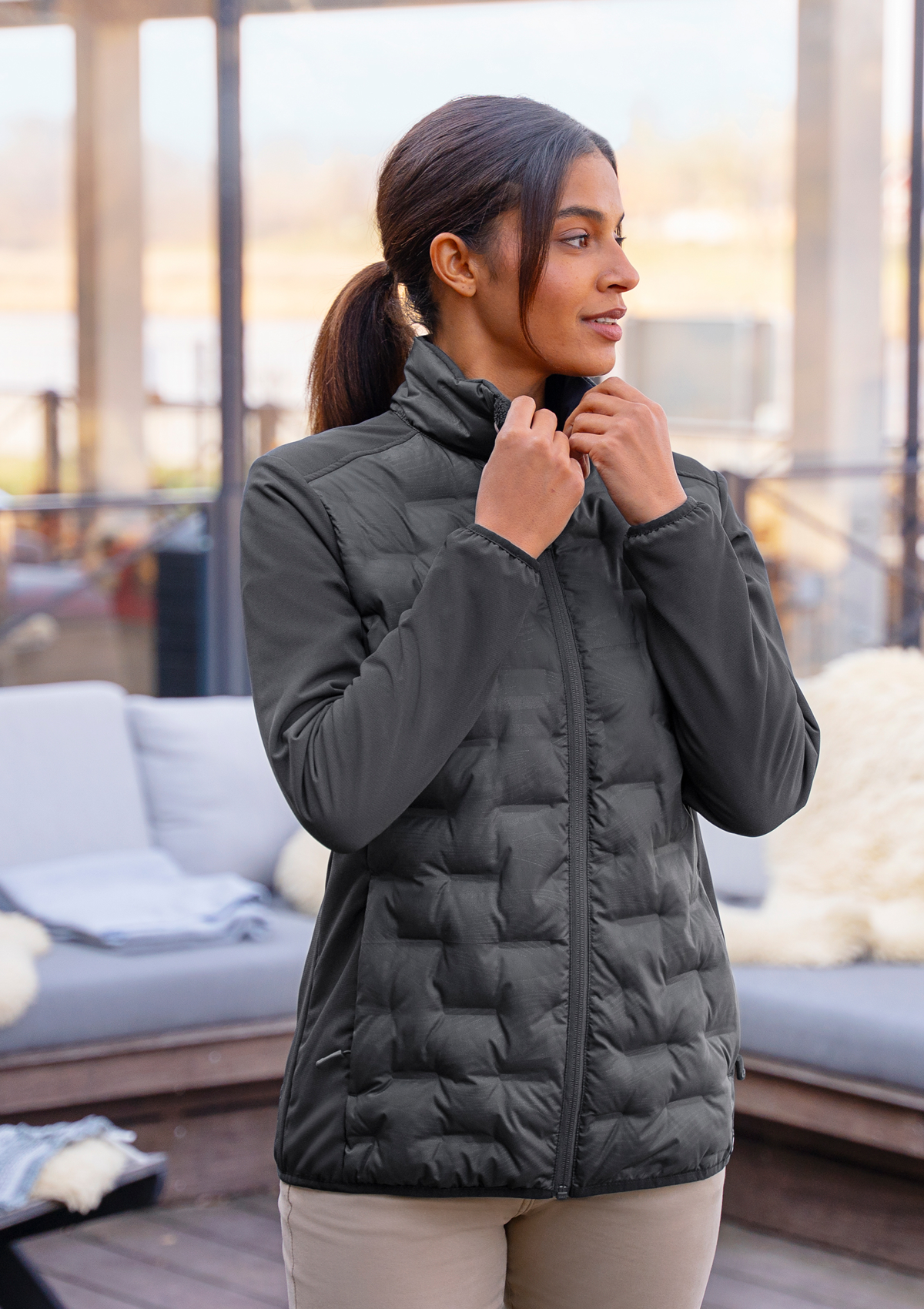 Giacca Ibrida Donna Outdoor-Pro