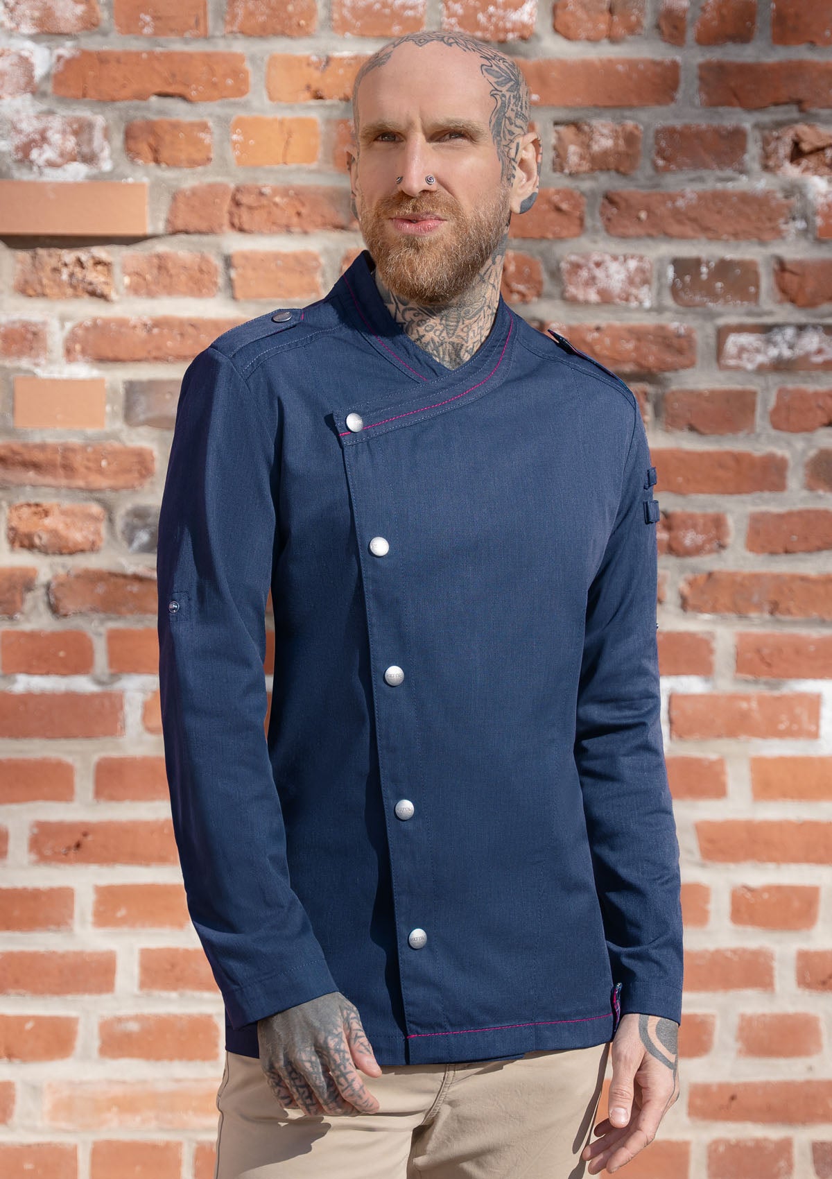 Giacca da Chef da Uomo a Maniche Lunghe stile Denim ROCK CHEF® Stage2 (Sostenibile)