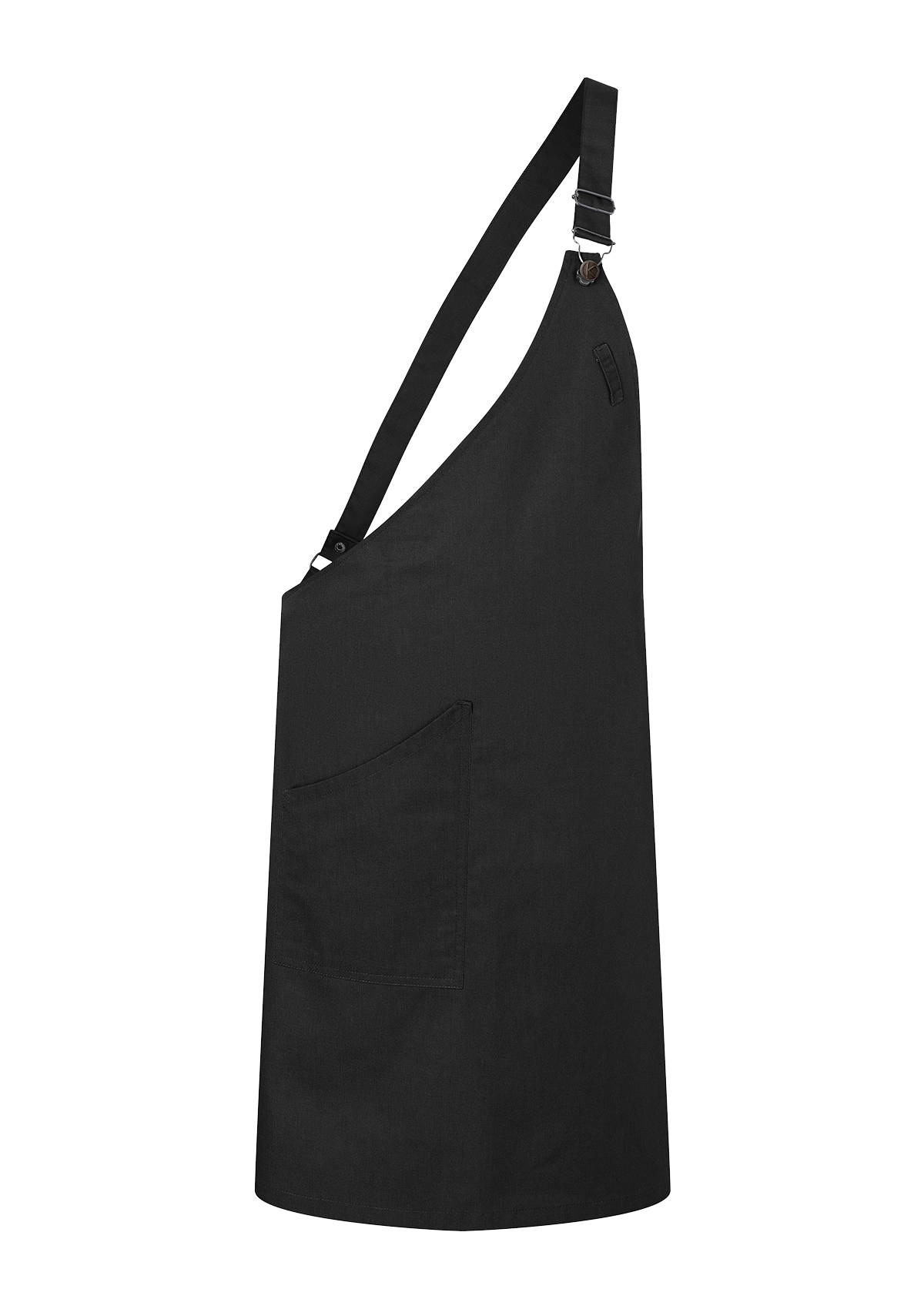 Grembiule a Pettorina Asimmetrico con Tasca Unisex