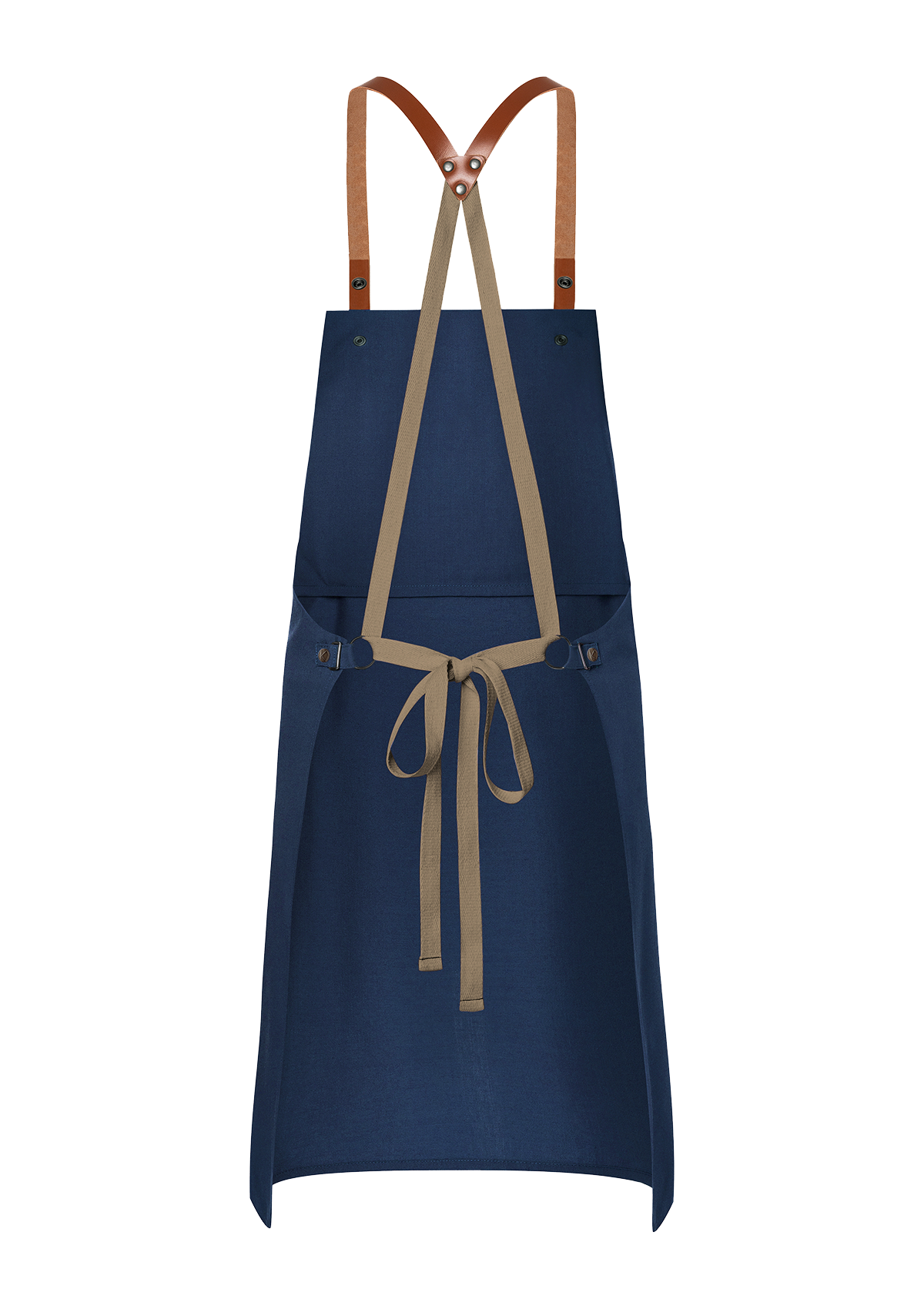 Grembiule a Pettorina con Bretelle in Pelle Green-Generation Unisex