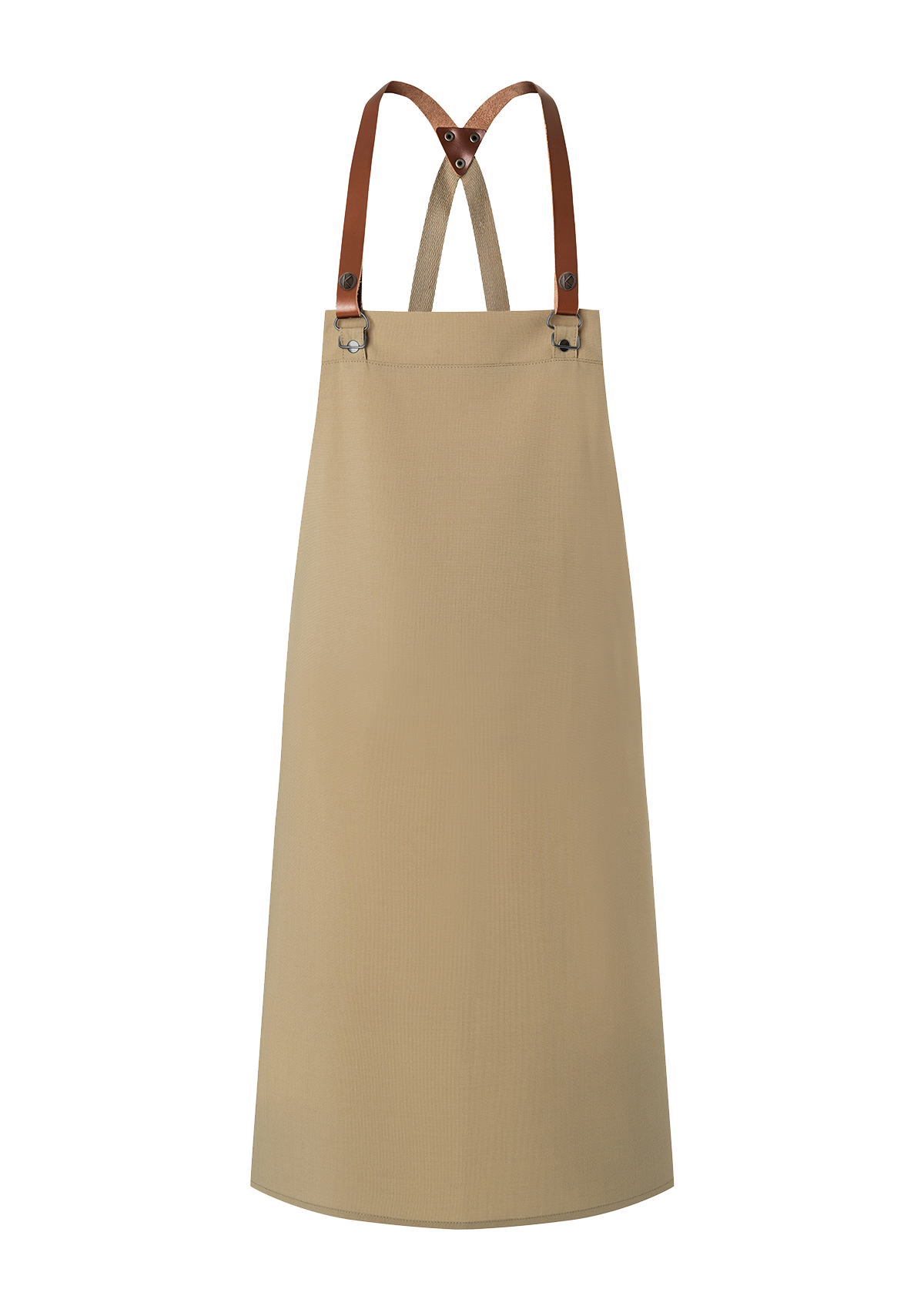 Grembiule a Pettorina con Bretelle in Pelle Green-Generation Unisex