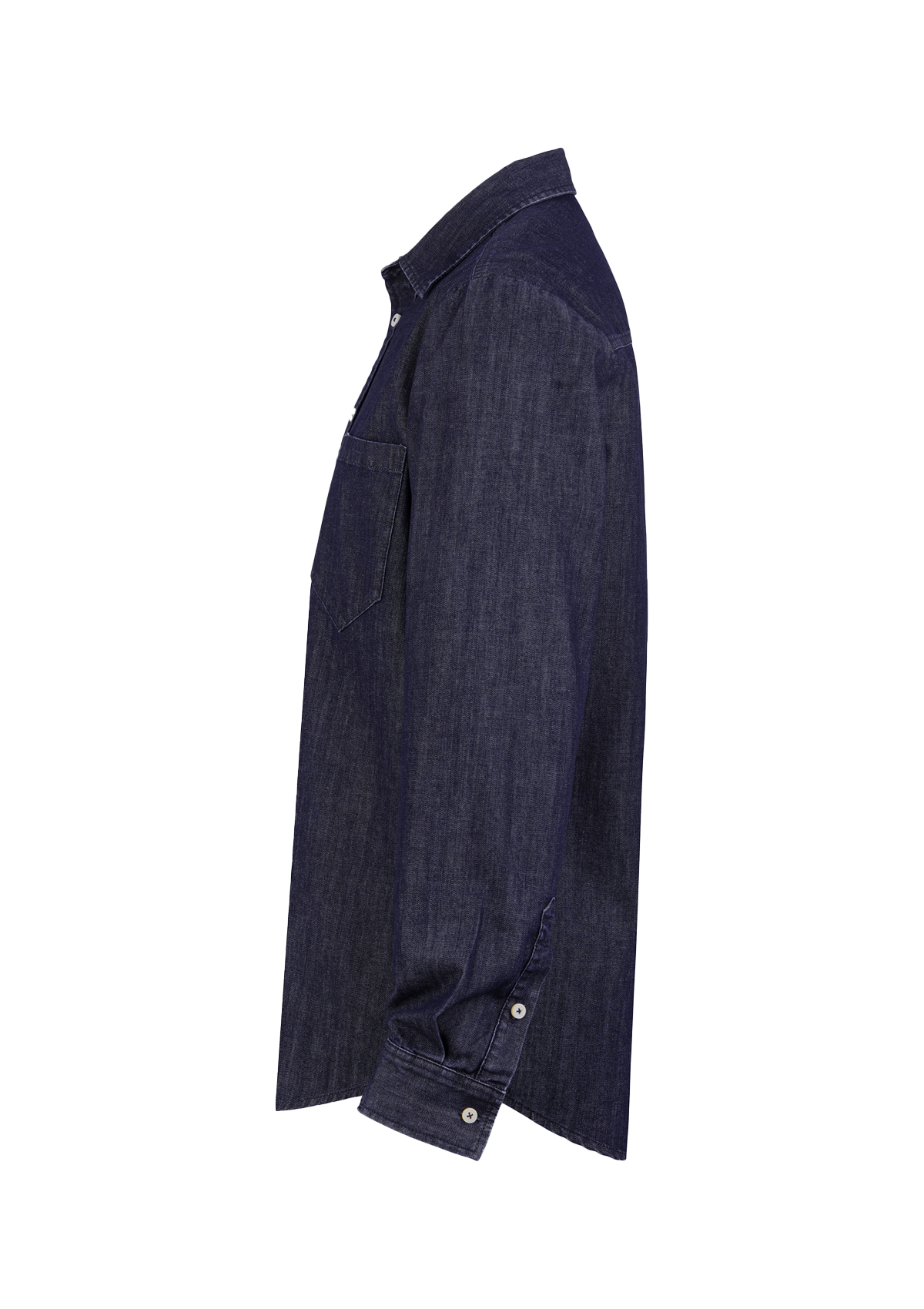 Camicia Uomo in Denim Vestibilità Regolare Maniche Corte