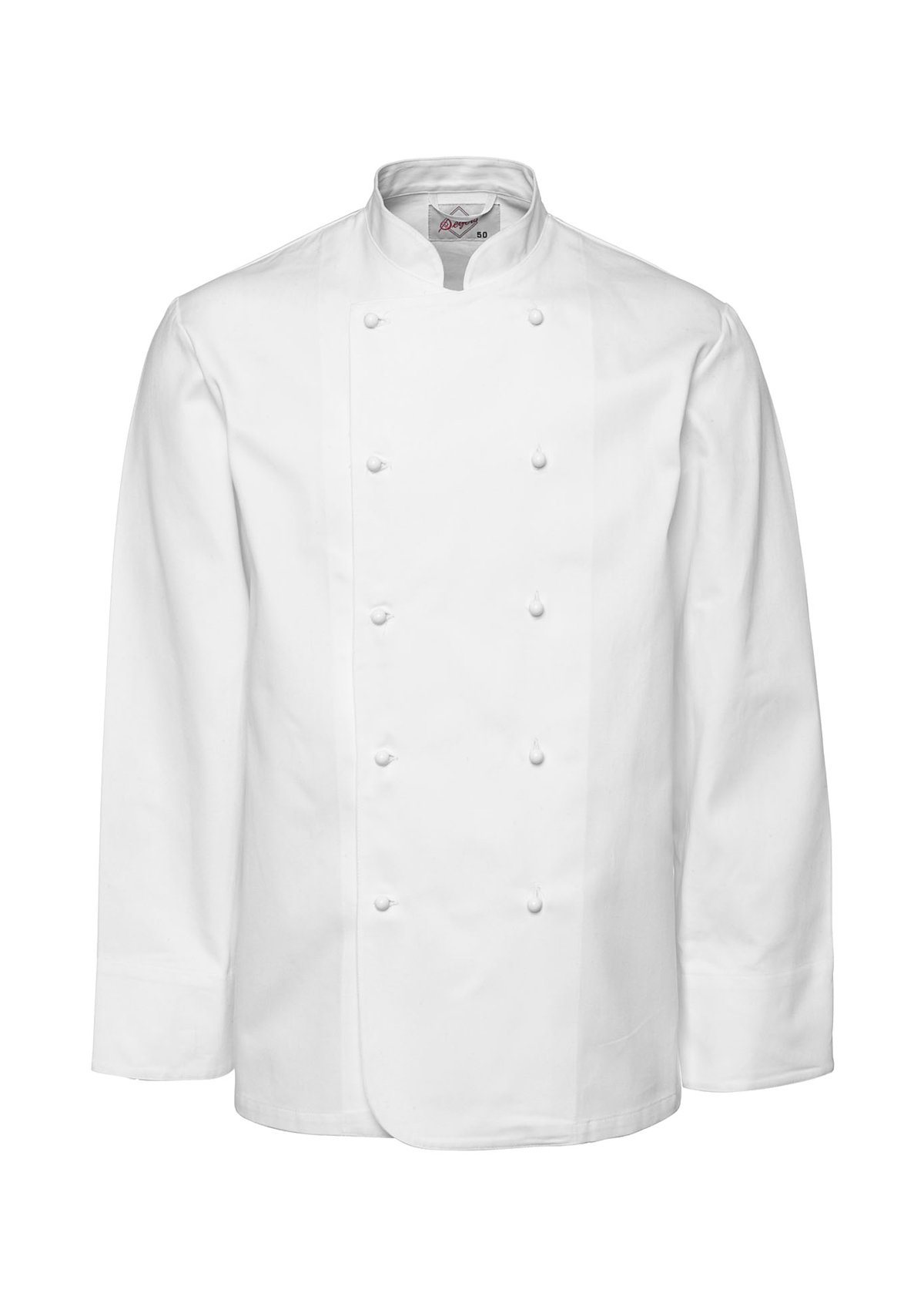 Men's Chef Jacket Double-Breasted Long Sleeves 100% Cotton