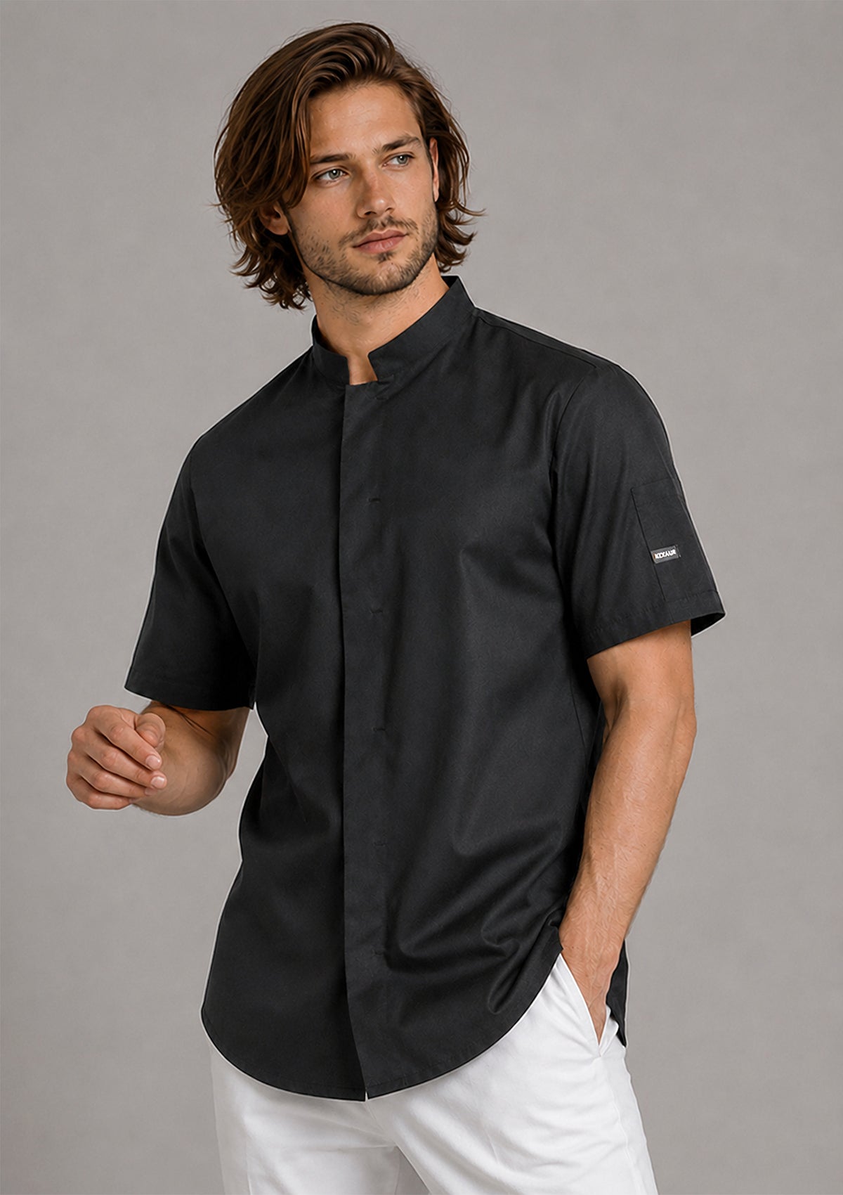 Giacca Menu da Chef e servizio a maniche corte unisex