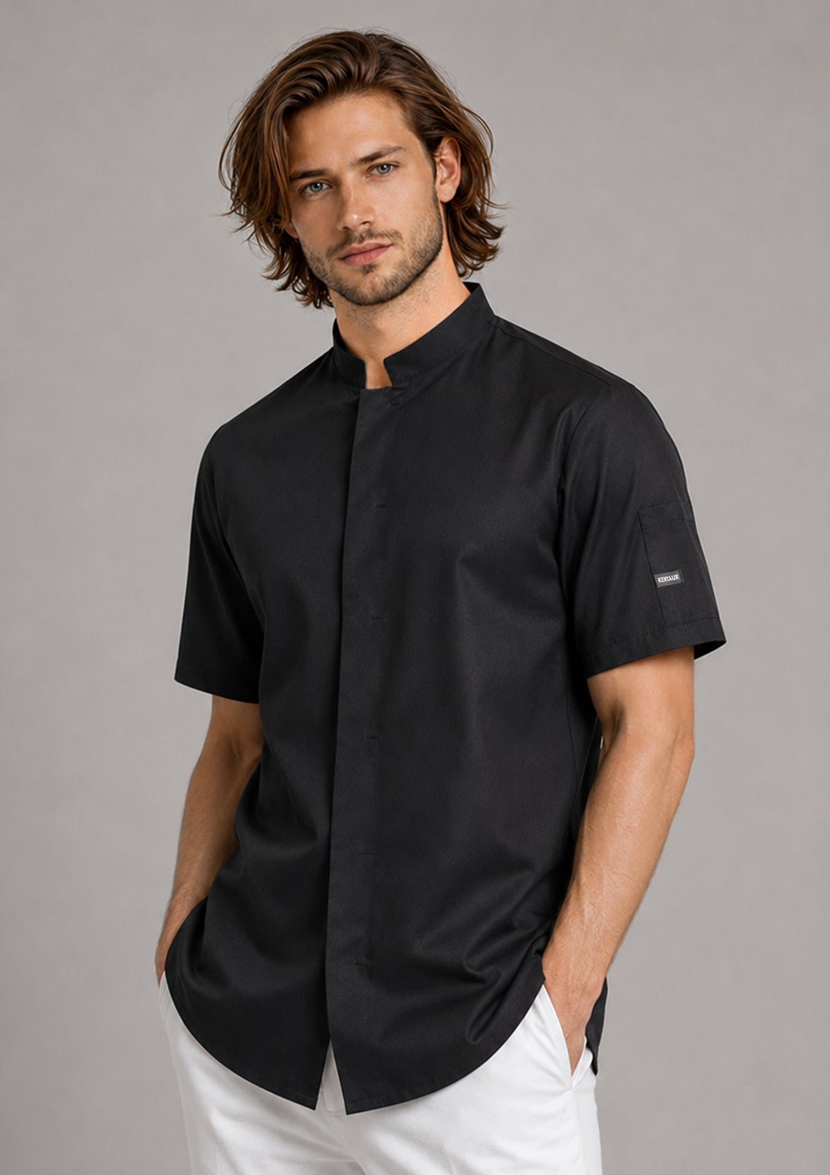 Giacca Menu da Chef e servizio a maniche corte unisex