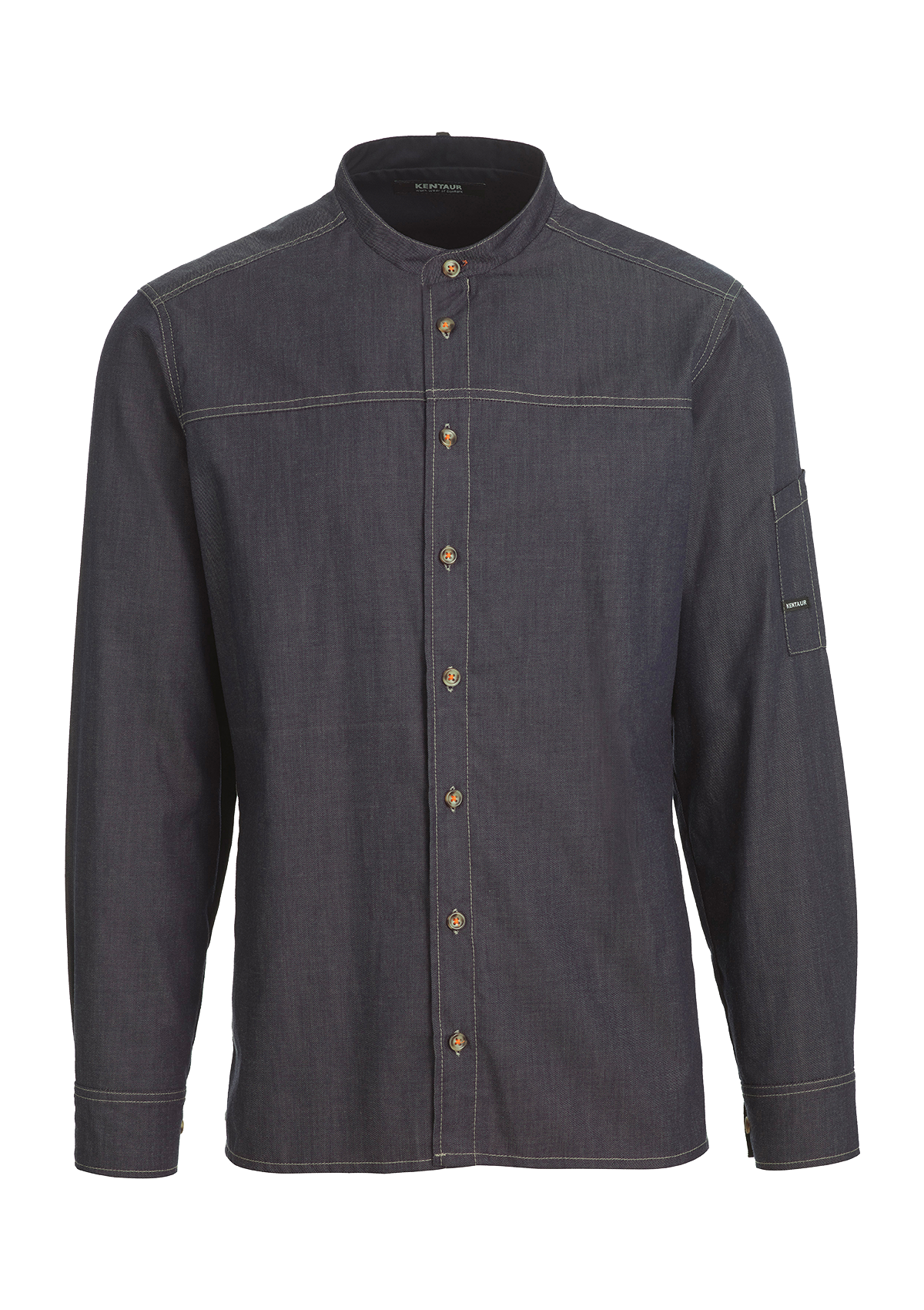 Camicia Chef & Servizio Unisex Manica Lunga con Filo a Contrasto
