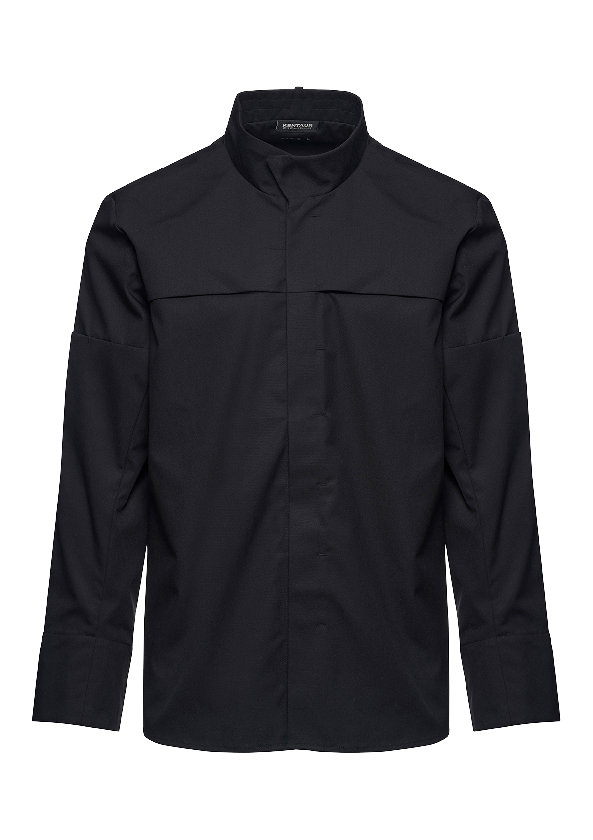 Camicia da Chef Unisex con Bottoni a Pressione Nascosti Manica Lunga