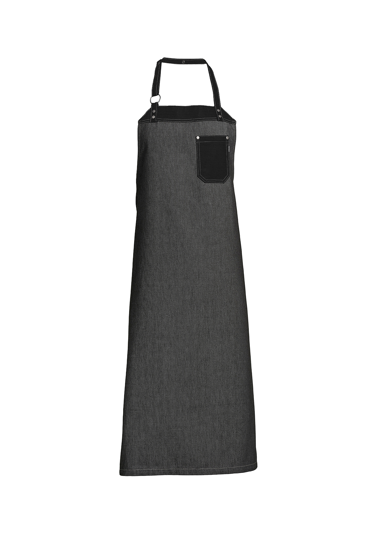 Grembiule a Pettorina Raw con Rivetti e Anello Unisex