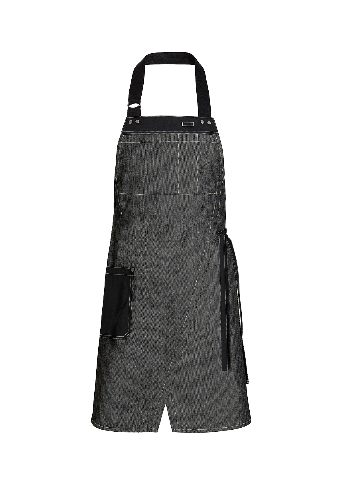 Grembiule a Pettorina Raw con Spacco Unisex