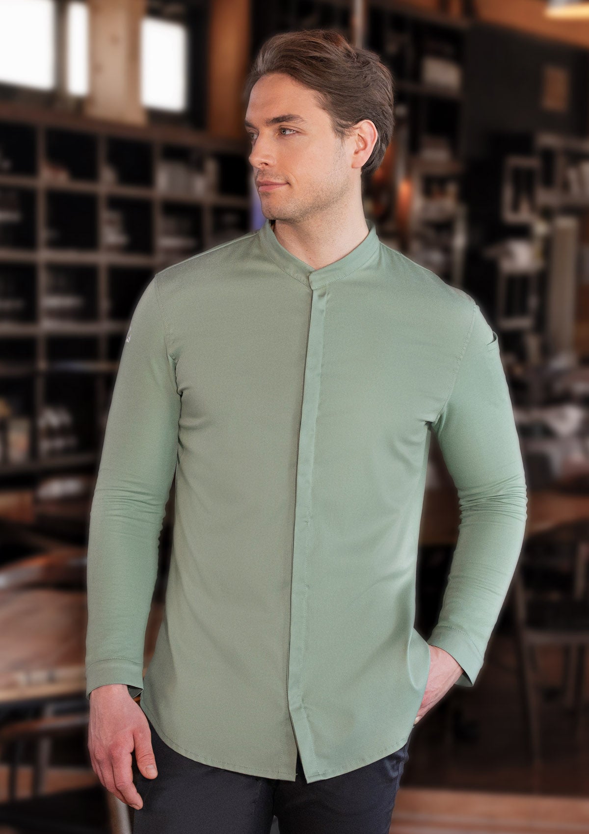 Giacca da Chef Uomo Avantgarde Maniche Lunghe Slim Fit