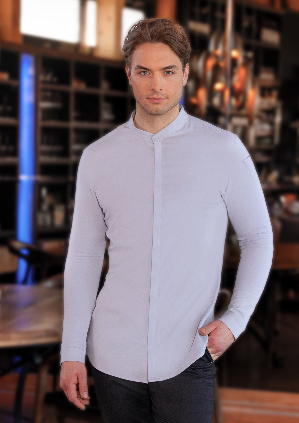 Giacca da Chef Uomo Avantgarde Maniche Lunghe Slim Fit