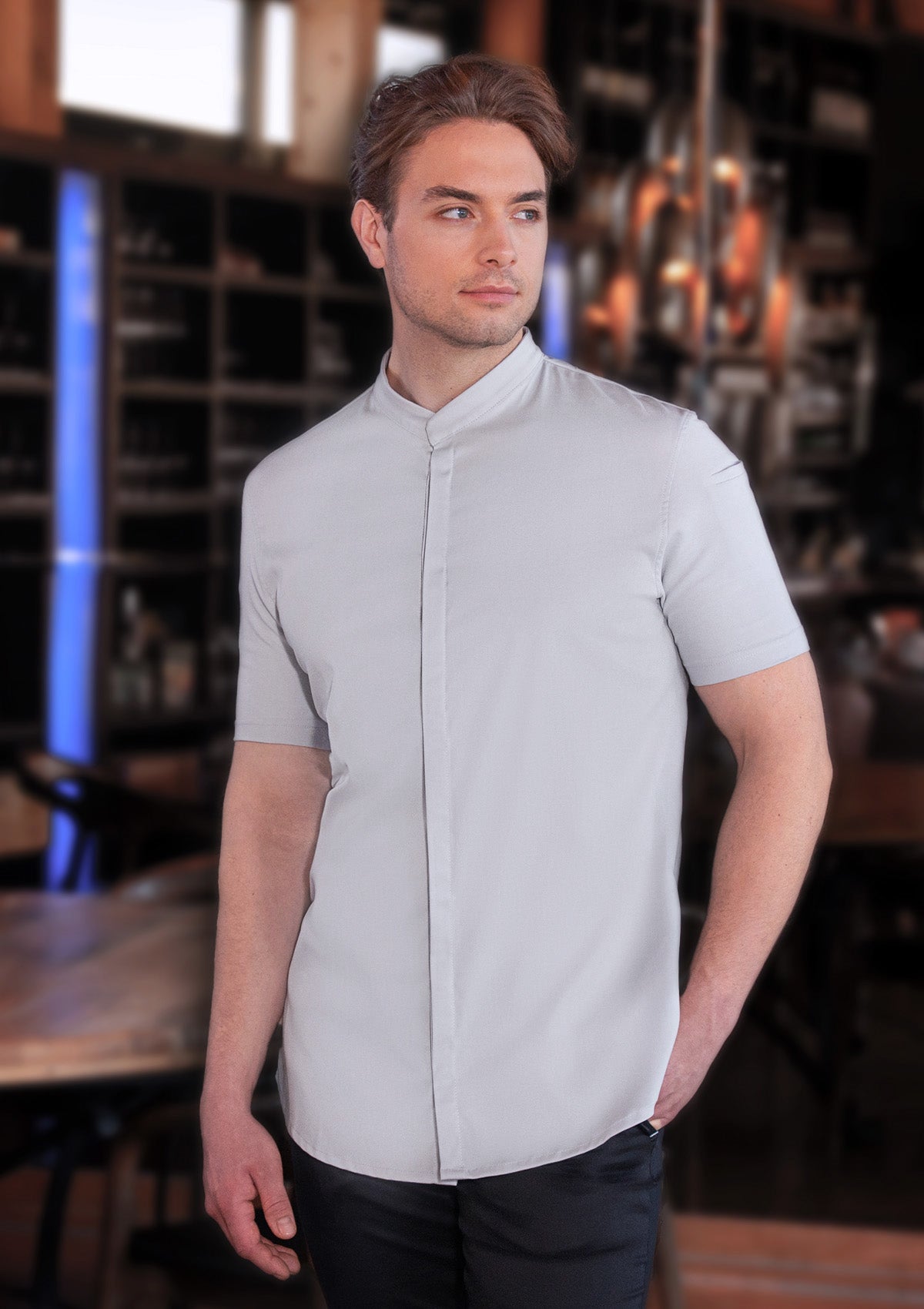 Giacca da Chef Uomo Avantgarde Maniche Corte Slim Fit