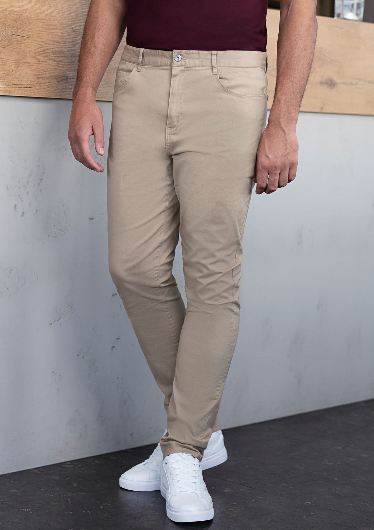 Pantaloni da Chef Uomo 5 Tasche in Grigio Ciottolo