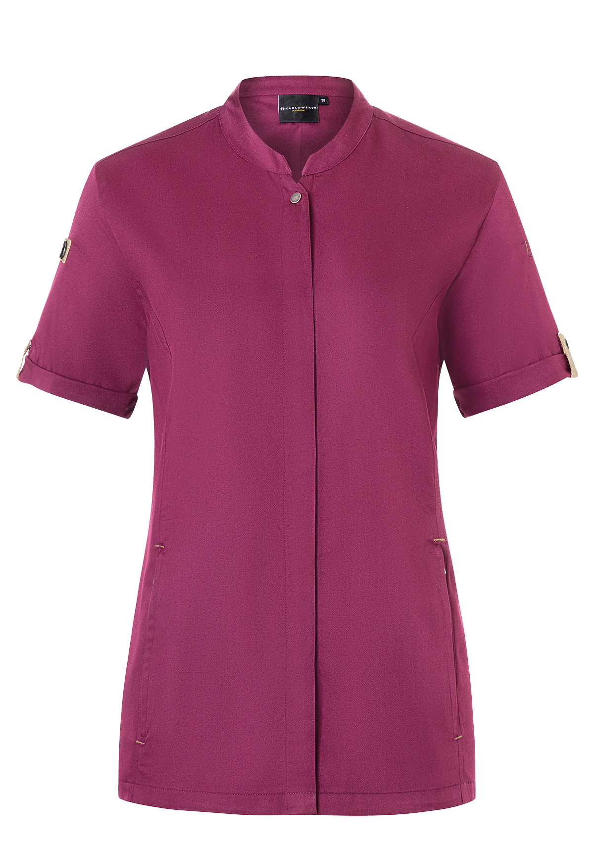 Camicia da Chef Donna in Fucsia Maniche Corte Green-Generation