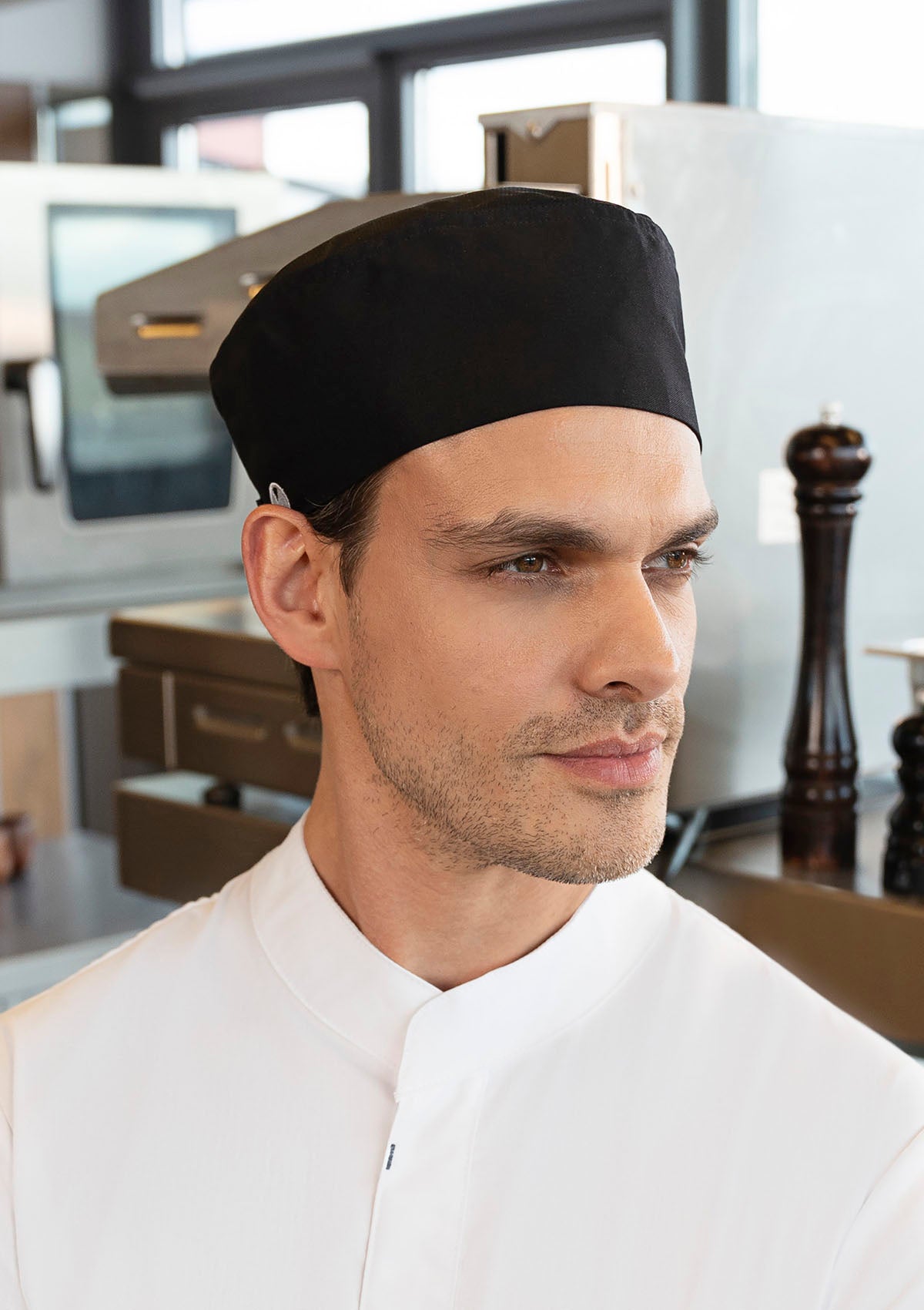 Berretto da Chef con Inserto in Rete Traspirante