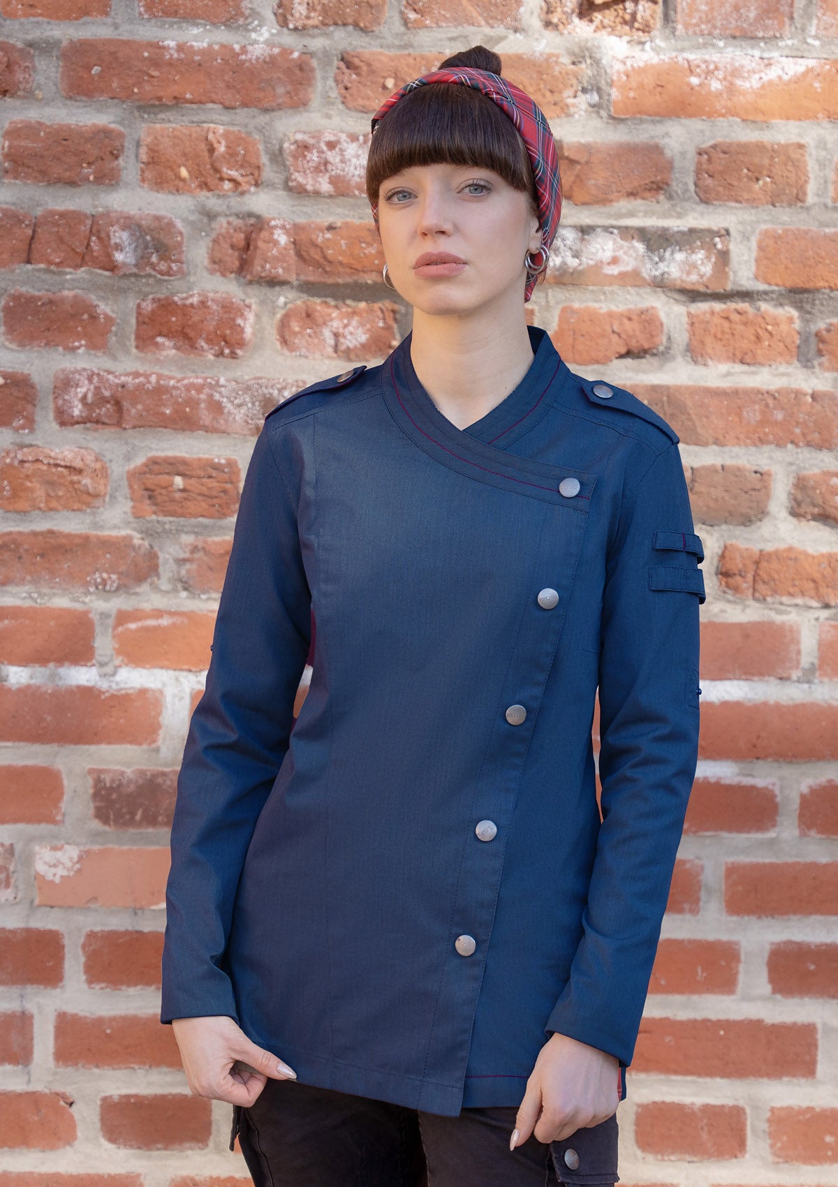 Giacca da Chef da Donna a Maniche Lunghe stile Denim ROCK CHEF® Stage2 (Sostenibile)