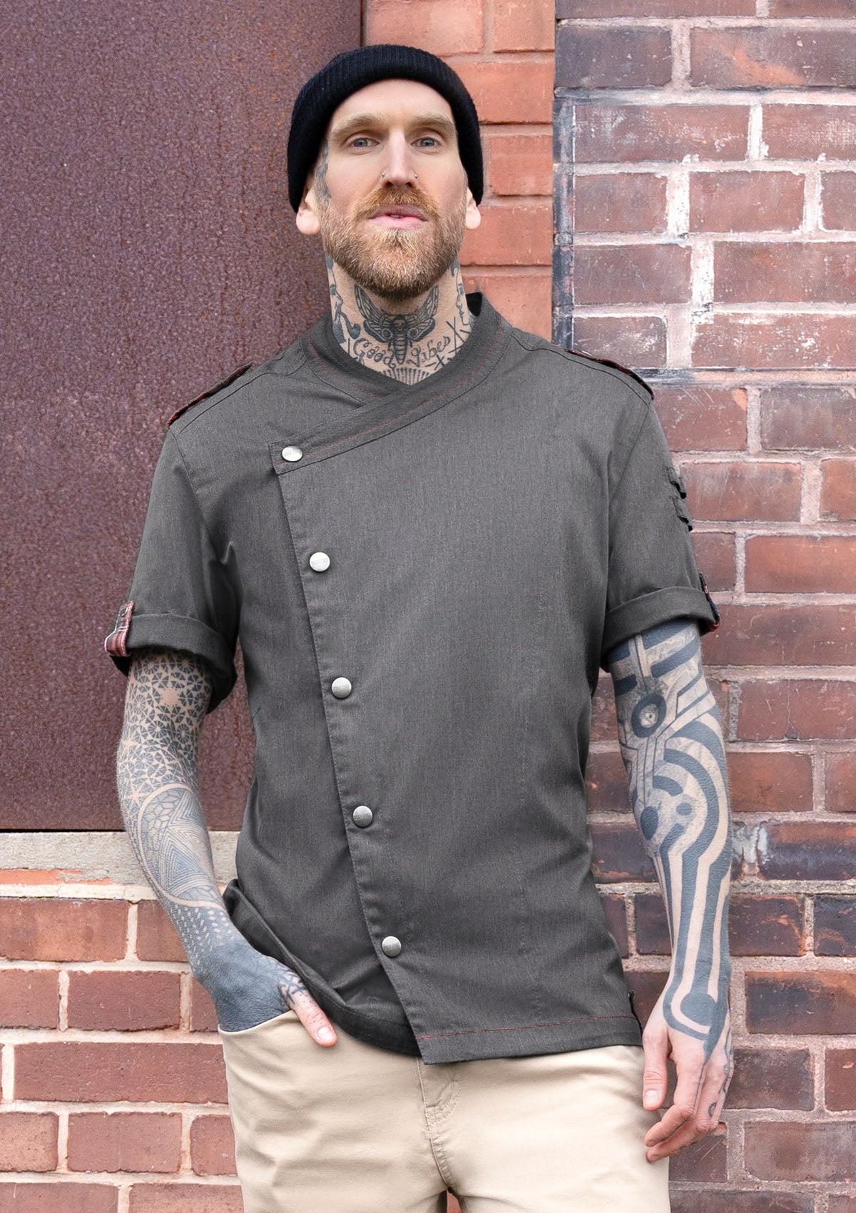 Giacca da Chef Uomo in Denim Maniche Corte - ROCK CHEF®