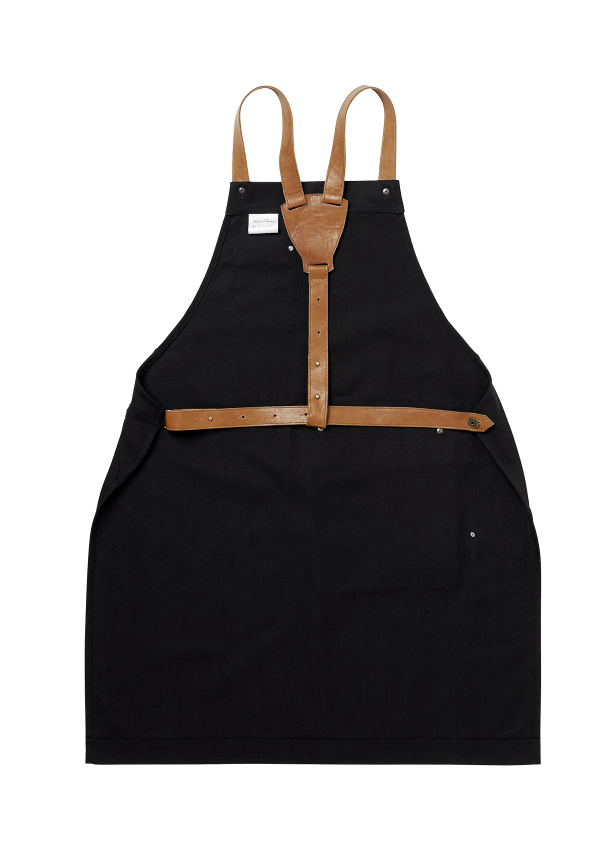Bib Apron with Leather Details Unisex
