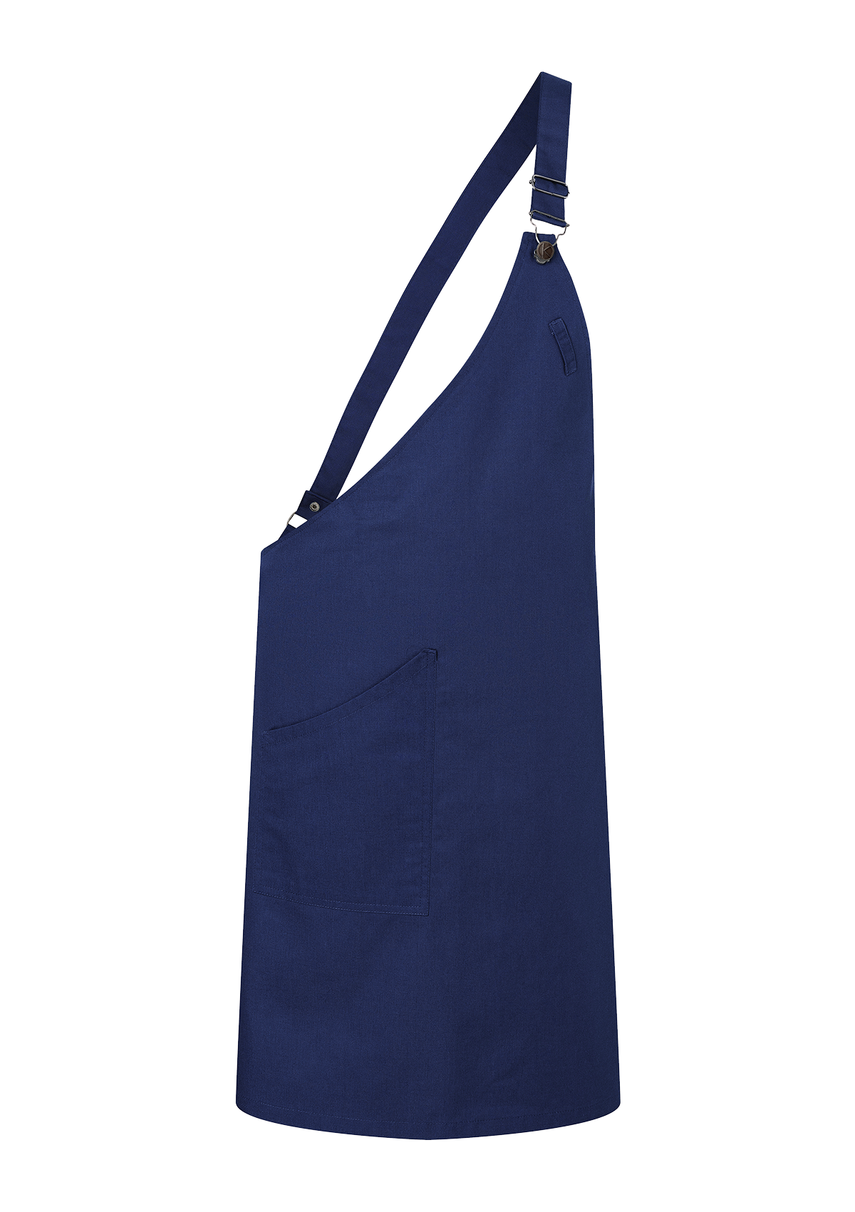 Grembiule a Pettorina Asimmetrico con Tasca Unisex