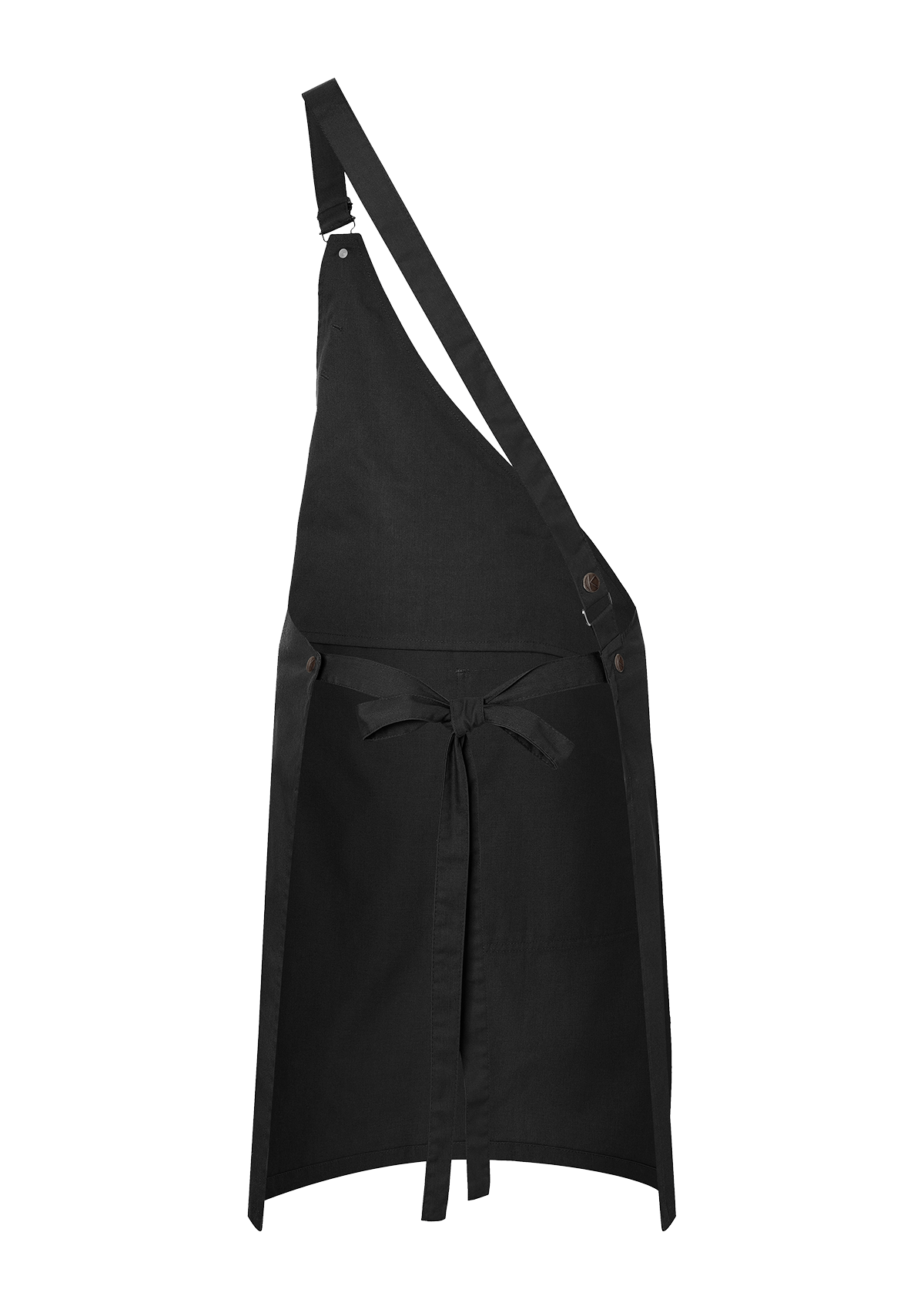 Grembiule a Pettorina Asimmetrico con Tasca Unisex