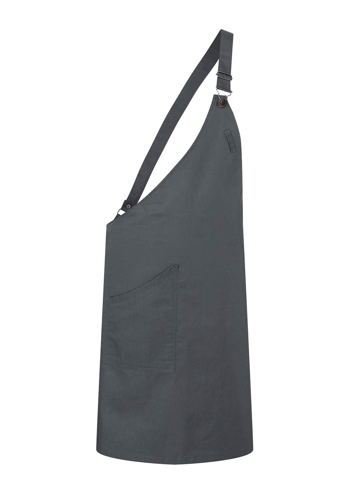 Grembiule a Pettorina Asimmetrico con Tasca Unisex