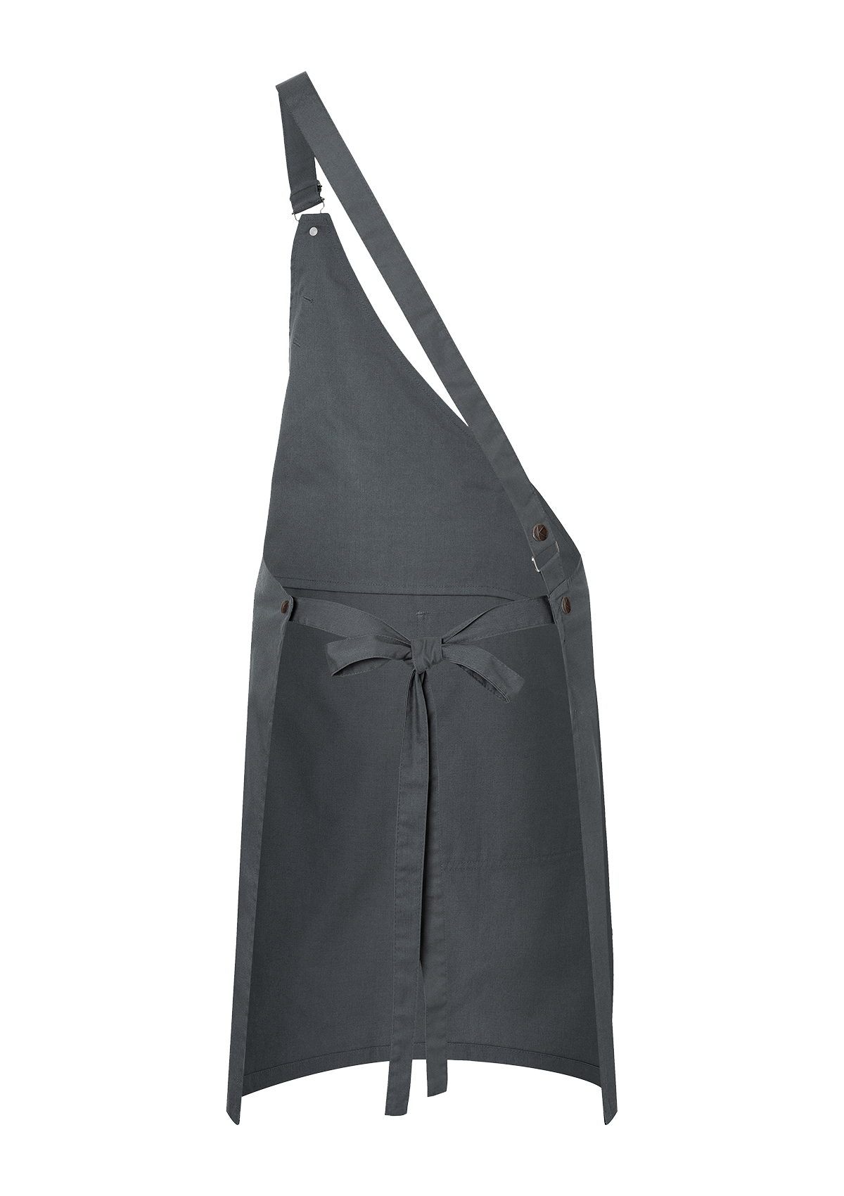 Grembiule a Pettorina Asimmetrico con Tasca Unisex