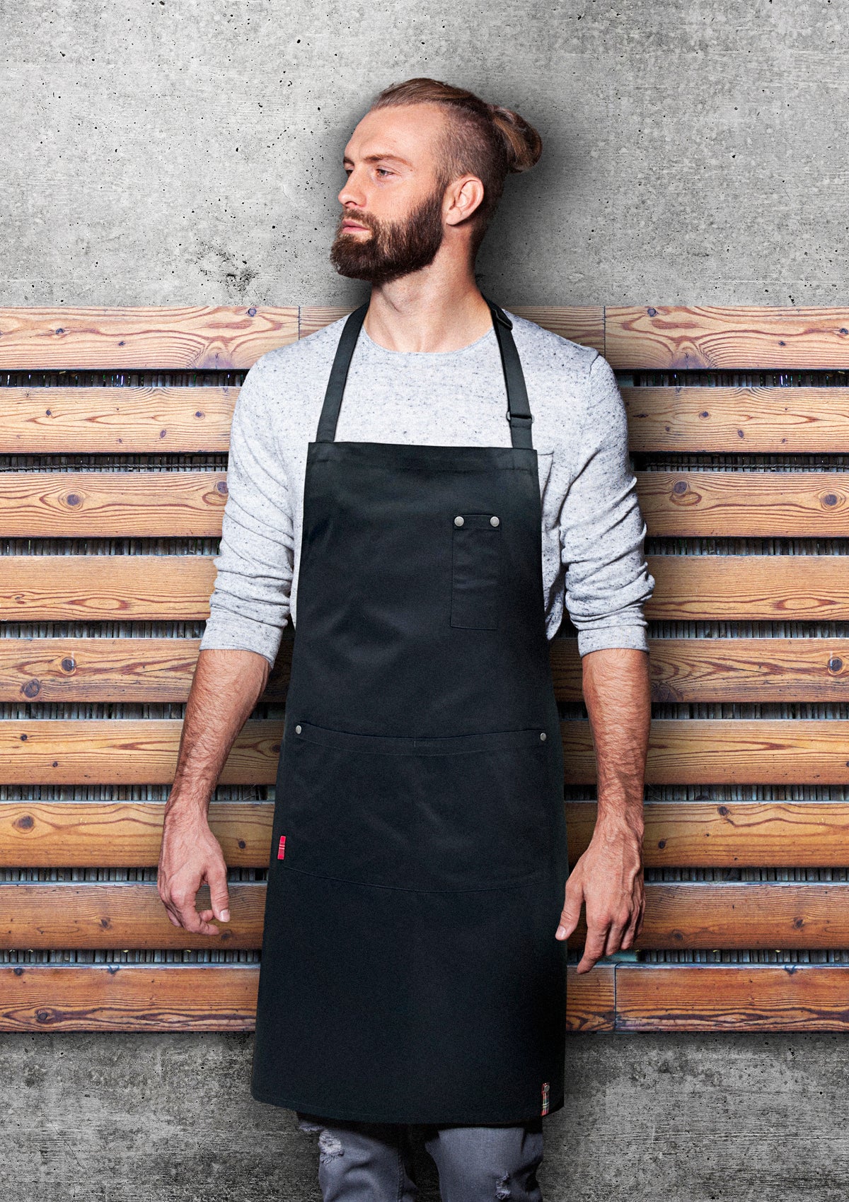 Grembiule a Pettorina con Fibbia e Tasche ROCK CHEF® Unisex