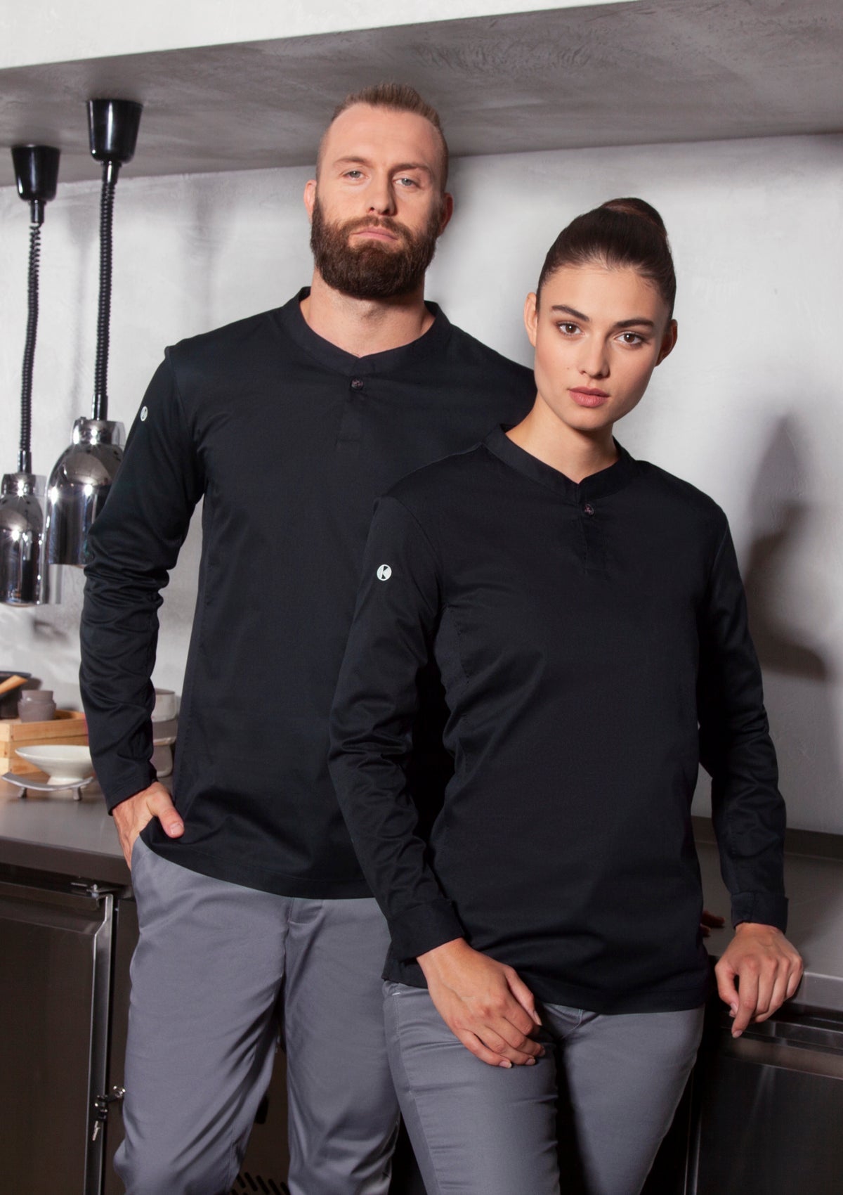 Camicia da Chef Donna Performance Slim-Fit Maniche Lunghe