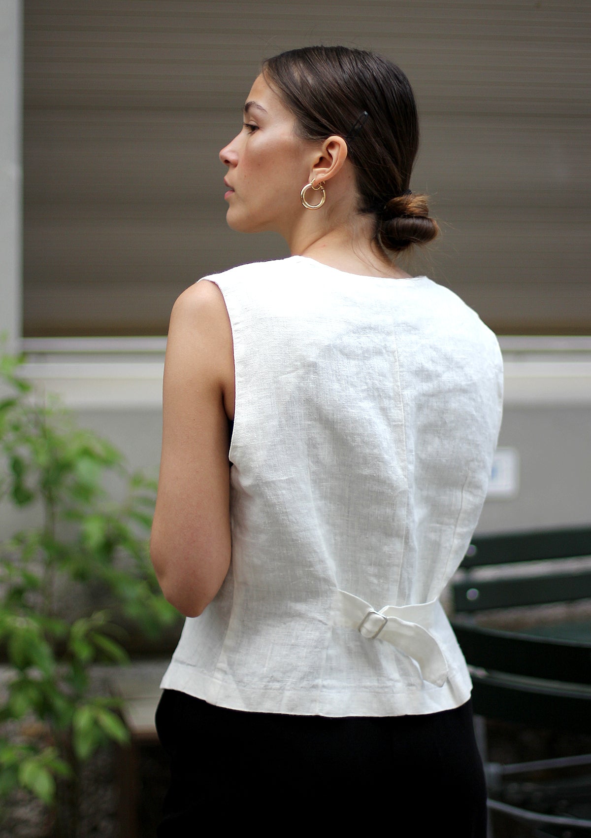 Gilet London in Lino
