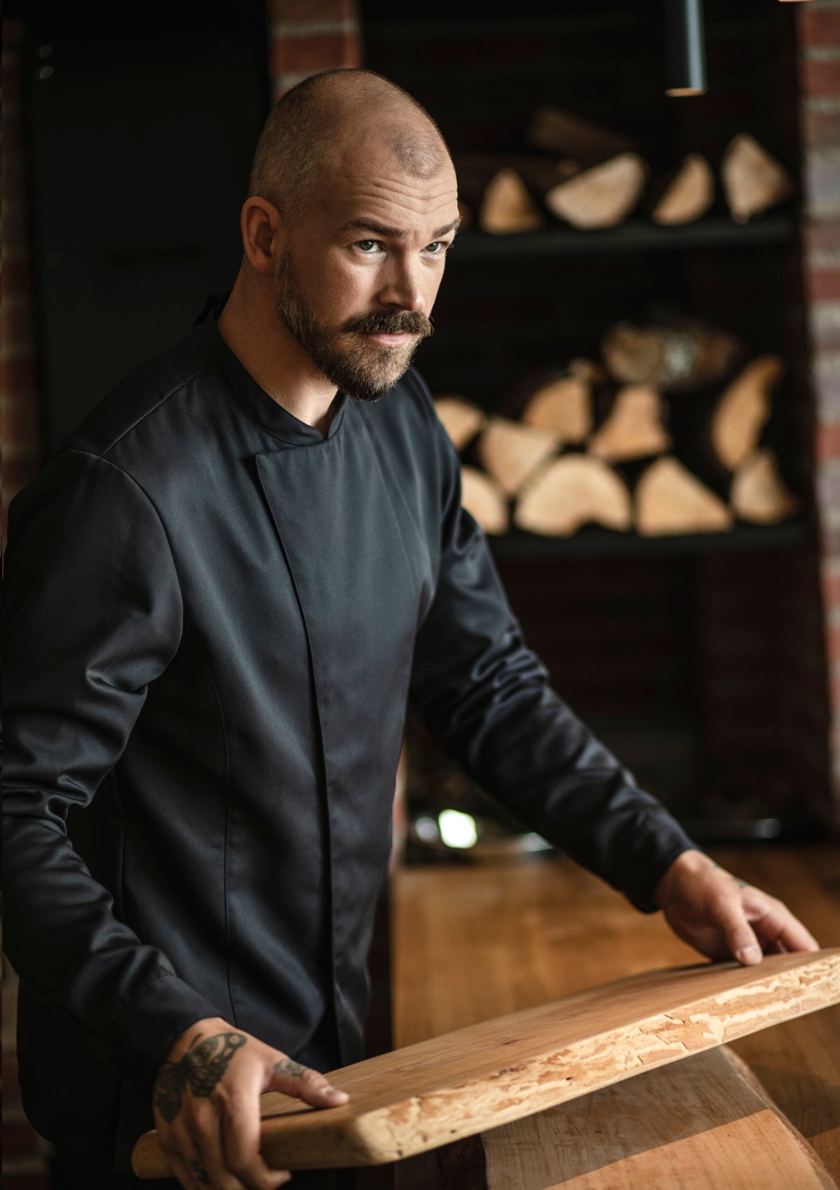 Giacca da Chef Uomo in Tessuto Stretch Maniche Lunghe